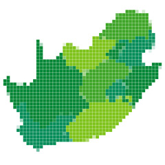 Fototapeta na wymiar Mapa Mosaic Południowej Afryki