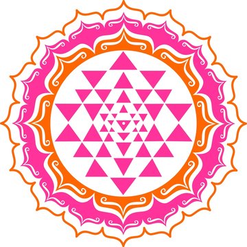 Shri Yantra - Lotus Blüte - Mandala