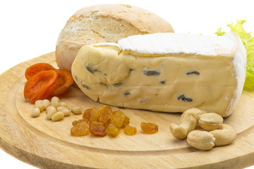 a piece of Brie cheese