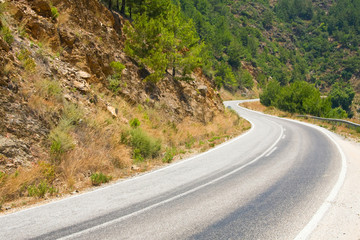 road near Alanya in Taurus Mountains, Turkey