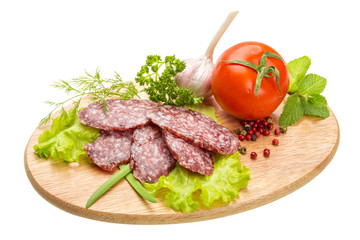 Fresh ripe salami