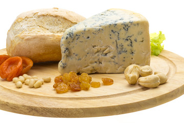 Slice of blue cheese