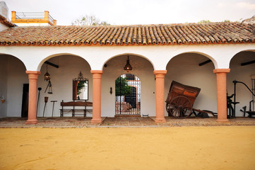 Cortijo andaluz, hacienda de labor - obrazy, fototapety, plakaty