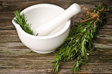 Rosemary and pestle