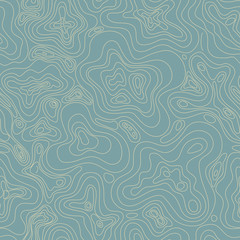 Vector Seamless Pattern of Funny Curves