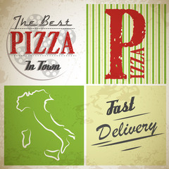 grunge pizza squares