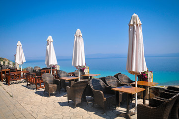 Table with a beautiful sea view