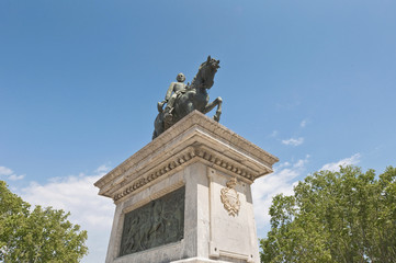 Fototapeta na wymiar Prim monument in Barcelona, Spain