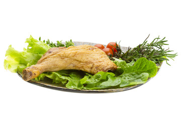 Smoked chicken leg