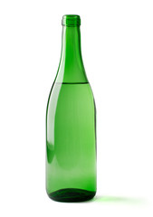 bottle of wine isolated on a white background, clipping path