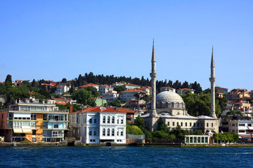Fototapeta na wymiar Istanbul city, the view from water, Turkey
