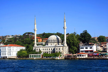 Fototapeta na wymiar Istanbul city, the view from water, Turkey