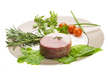 Bacon with vegetables