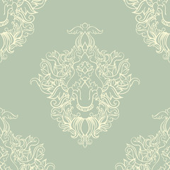 foliate green pattern
