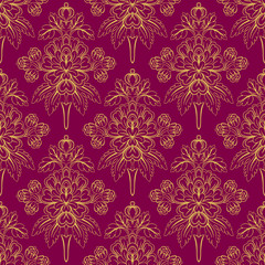 foliate purple pattern