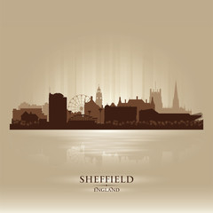 Sheffield England skyline city silhouette