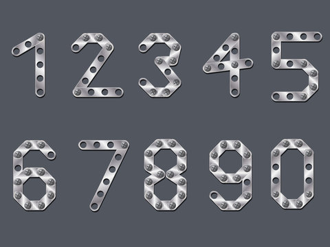 Drilled metallic numbers