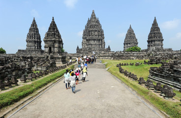 sito archeologico hindu di Prambanan sull'isola di Java © fotoember