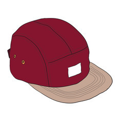 Illustration of 5 Panel Baseball Cap