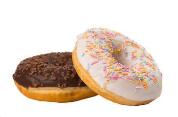 donuts with icing isolated