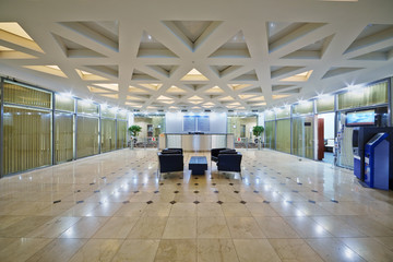 Empty entrance hall interior in office building