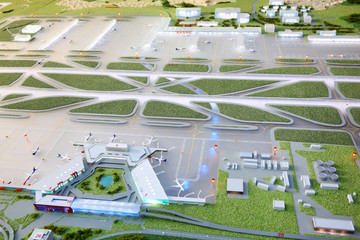 Airstrips of layout of Airport