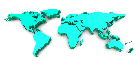 WORLD MAP - 3D