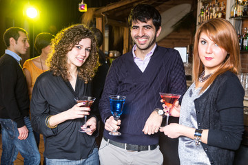 Group of Friends in a Night Club