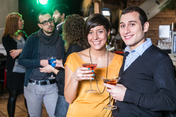 Group of Friends in a Night Club