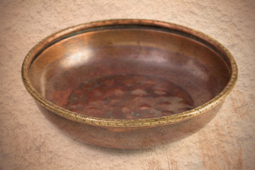 vintage dish on old table