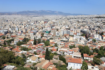 Fototapeta na wymiar Aten z Akropolu