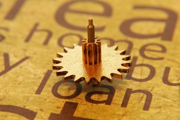 Old gear on loan text concept