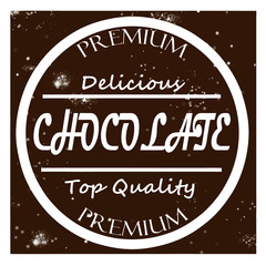 Retro label chocolate