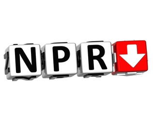 3D Nepalese Rupee Currency NPR Button Click Here Block Text