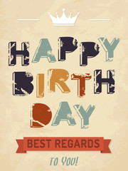 Illustration for happy birthday card. Vector.