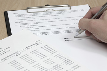 Signing the contract