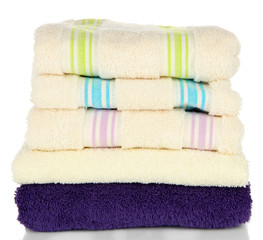 Bath towels isolated on white