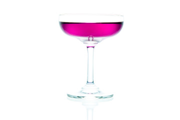 Glass of red wine.