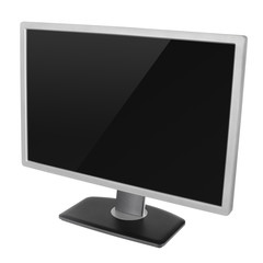 Modern computer display isolated on white with clipping path