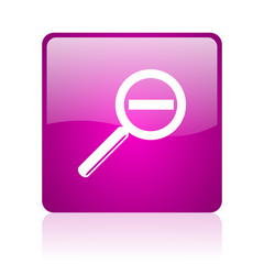 magnification violet square web glossy icon