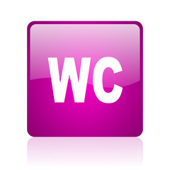 wc violet square web glossy icon