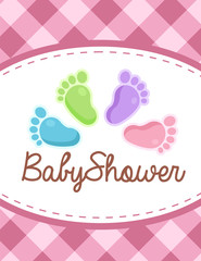 Vector baby shower invitation