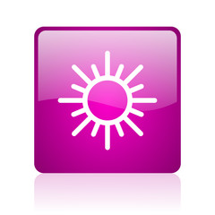sun violet square web glossy icon
