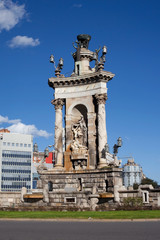 Fototapeta na wymiar Hiszpania placu pomnik