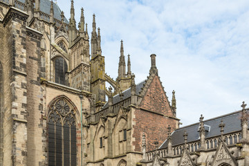 Obraz premium Detail medieval Dom Cathedral of Dutch city Utrecht