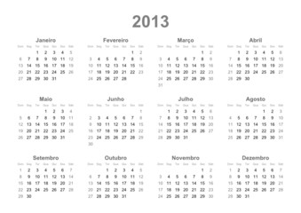 calendar 2013