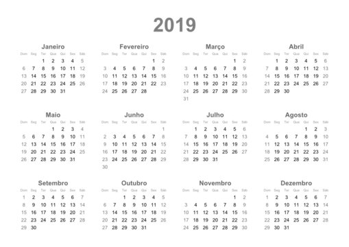 Calendario 2019 Images – Browse 621 Stock Photos, Vectors, and Video |  Adobe Stock