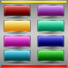 Colorful buttons vector set