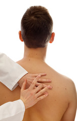 Naklejka premium Physical examination of the thorax