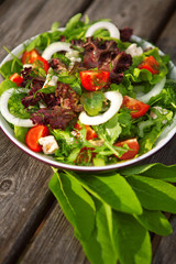 vegetable salad on plate..